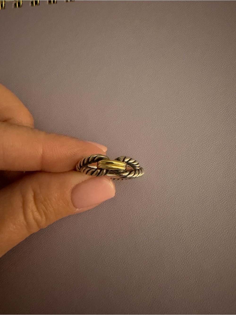 David Yurman Cable Two-Tone Ring - Picture 3 of 9